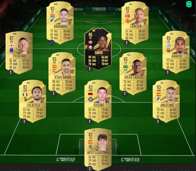 88+ Prime, Mid, or World Cup Icon Upgrade 83 Rated Squad