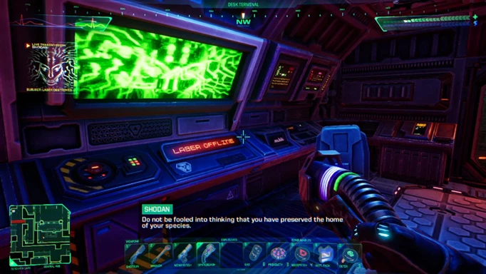 System Shock, mining laser failsafe quest