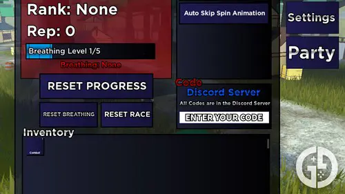 The codes menu in Weak Legacy