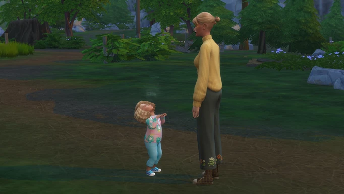 Werewolf toddler, practising howling in the Sims 4 Werewolves