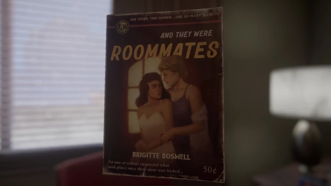 A magazine saying 'And they were roommates' in This Bed We Made