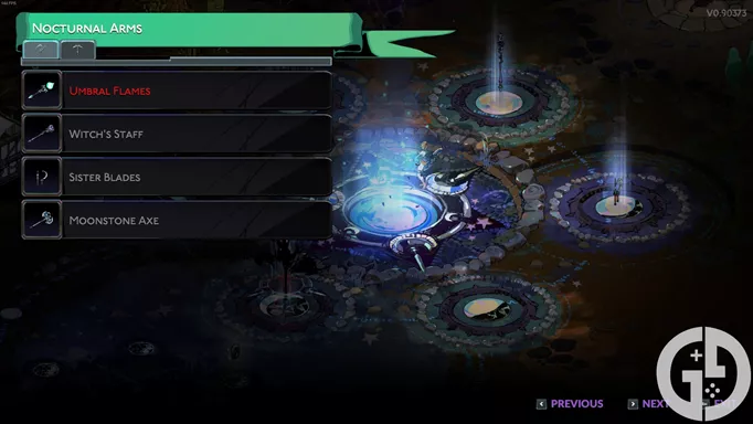 Image of weapons in Hades 2