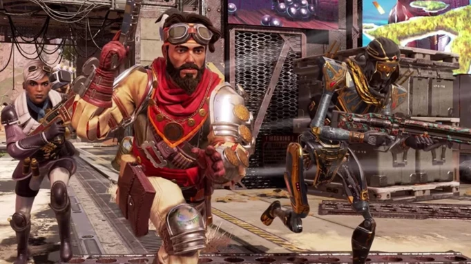 Mirage, Loba and Revenant run into battle in Apex Legends.