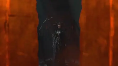 Lilith opening the Gates of Hell in Diablo 4