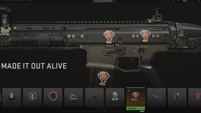 The Made It Out Alive Sticker in Warzone