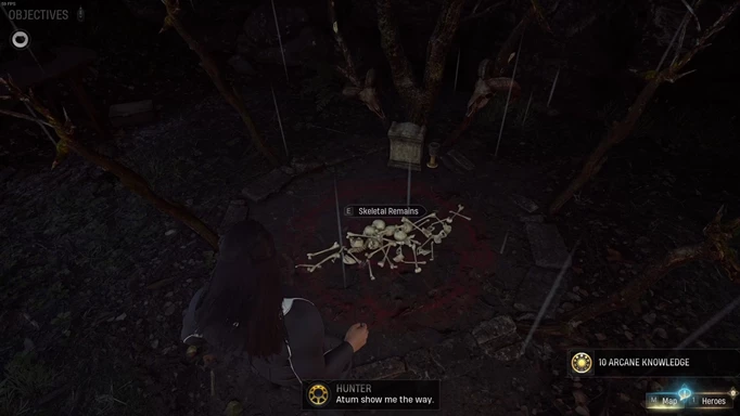 a screenshot of Midnight Suns gameplay showing the Disturbed Grave mystery