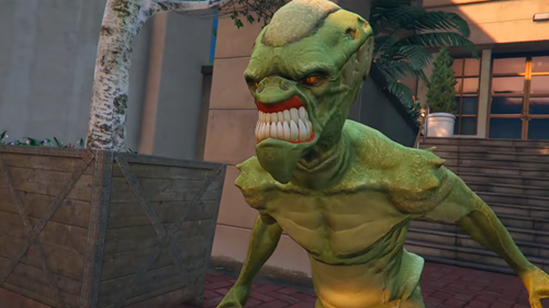 An alien costume stolen from a movie set in GTA V.