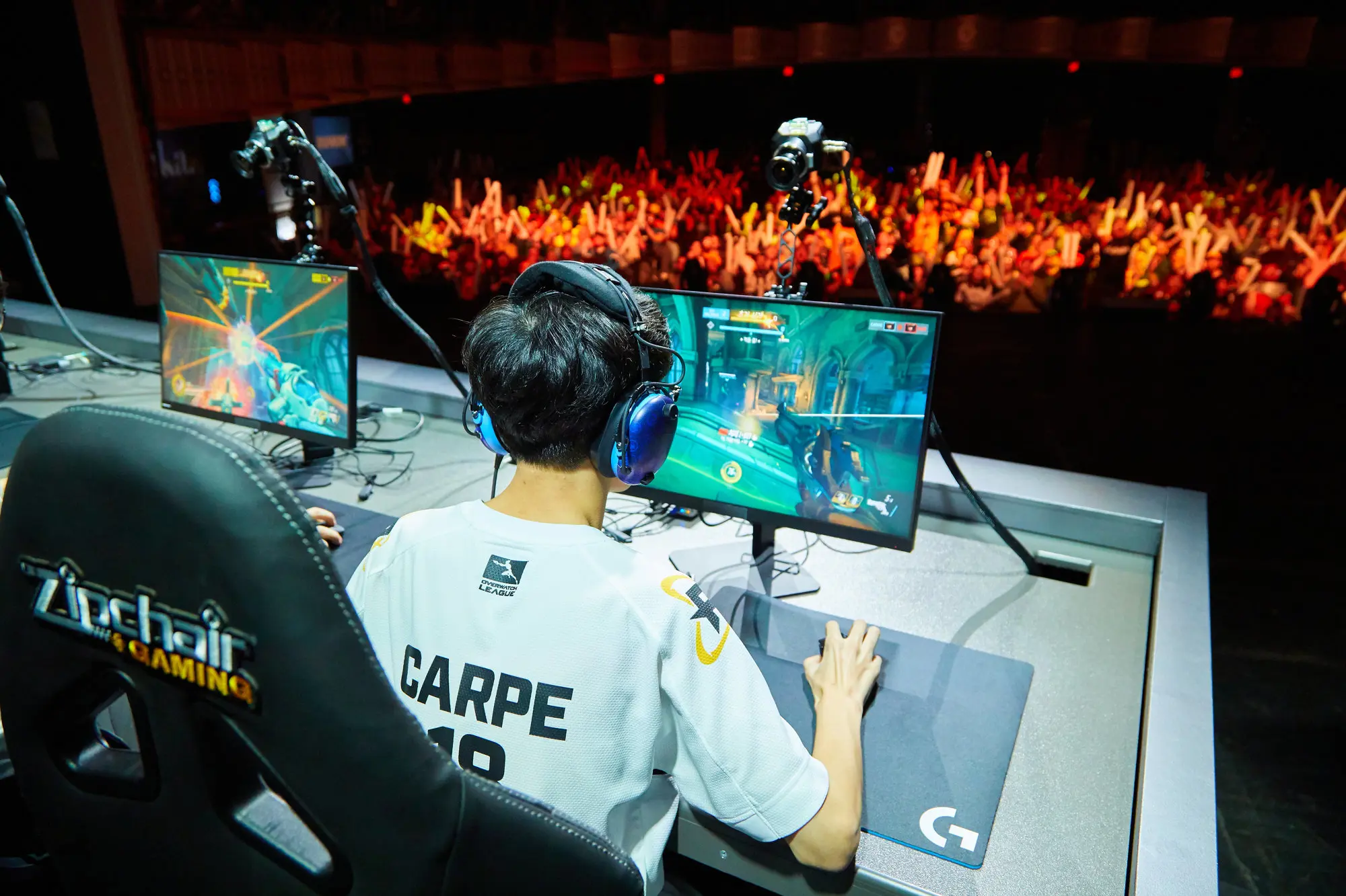 Overwatch League player for the Philadelphia Fusion Carpe playing at the homestand.