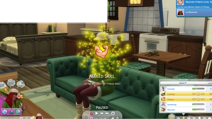 Max Fitness Skill in The Sims 4