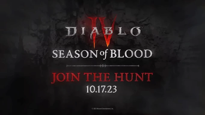 The Diablo 4 Season 2 Season of Blood Season release date of October 16, 2023