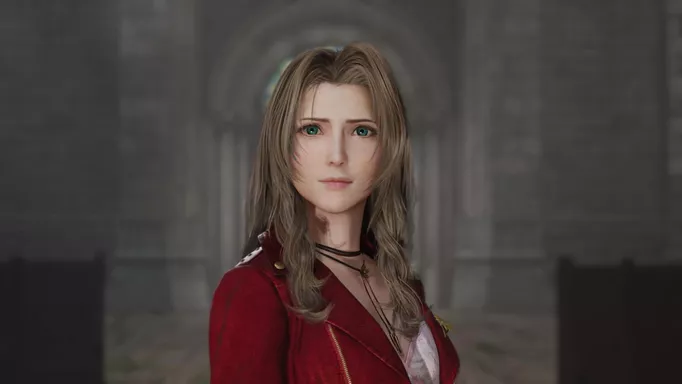 Image of Aerith in the church in Final Fantasy 7 Rebirth