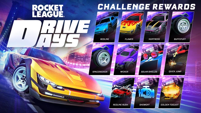 The Drive Days challenge rewards in Rocket League