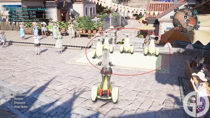 Image of the Yellow Wheelie base in Final Fantasy 7 Rebirth