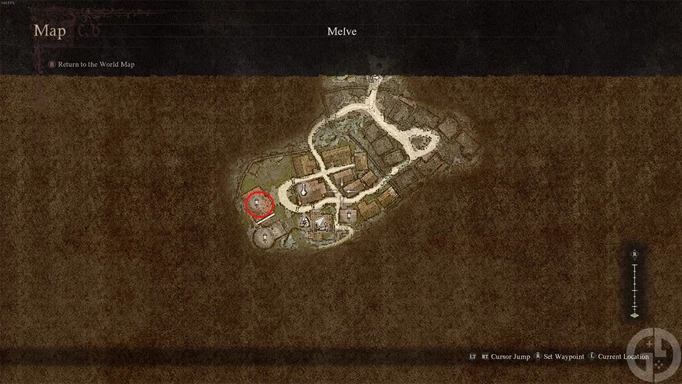 Ulrika's location in Melve in Dragon's Dogma 2