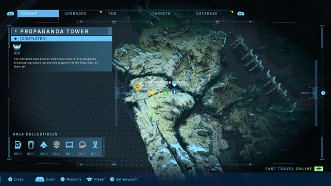 Halo Infinite Propaganda Towers map