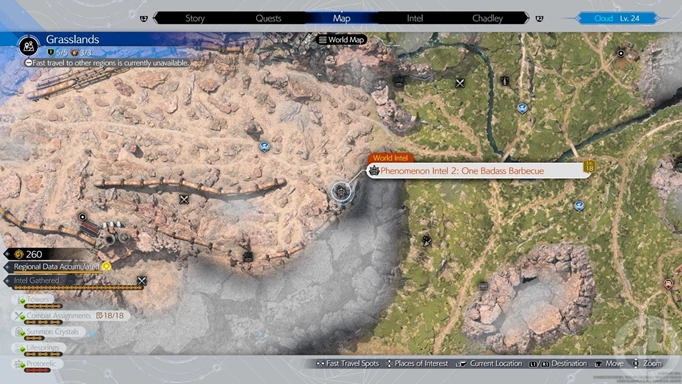 The second Grasslands Protorelic quest location in Final Fantasy 7 Rebirth