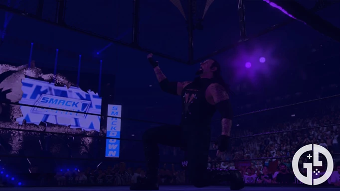 Undertaker posing after winning a match in WWE 2K24