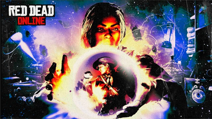 Key art from Red Dead Online featuring Madam Nazar and a crystal ball