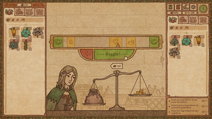 Screenshot Sistem Haggle ing Kerajinan Potion: Simulator Alchemist