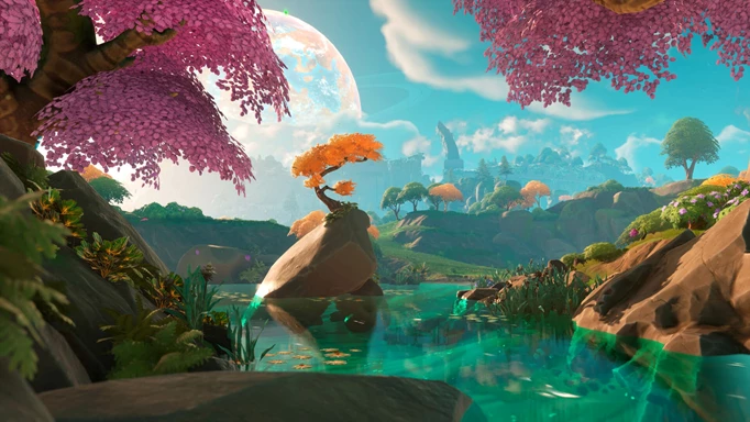 A pond in Lightyear Frontier.
