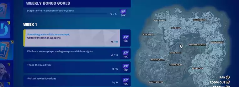 All Fortnite weekly challenges in Chapter 5 Season 1