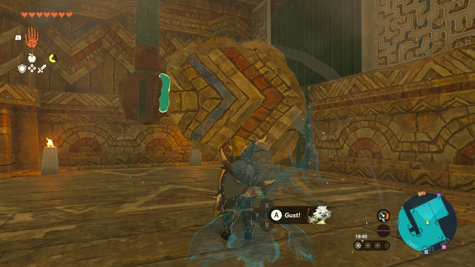 Screenshot of the fin slab in the Wind Temple in Zelda: Tears of the Kingdom