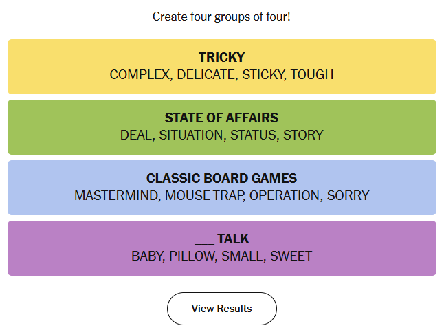 Connections Answers 5th December 2025