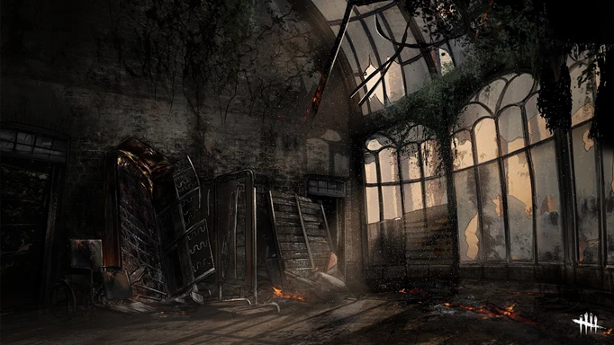 Crotus Prenn Asylum, one of the burning Realms in Dead by Daylight