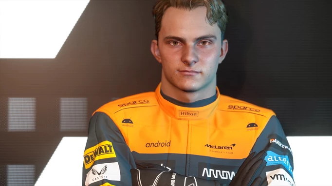 Oscar Piastri, driver for McLaren F1, as he appears in F1 Manager 2023