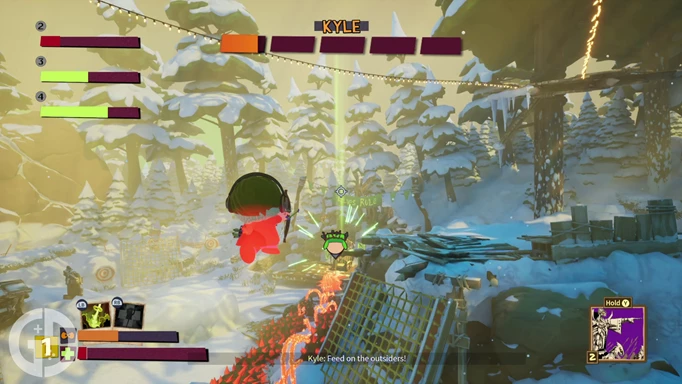 Boss fight with Kyle in South Park Snow Day