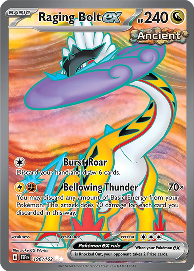 Raging Bolt ex Pokemon card