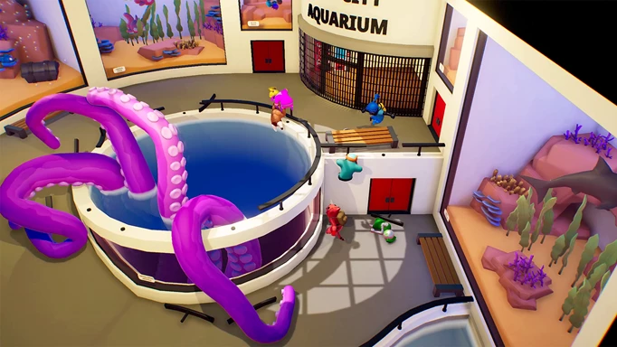Gameplay from Gang Beasts.