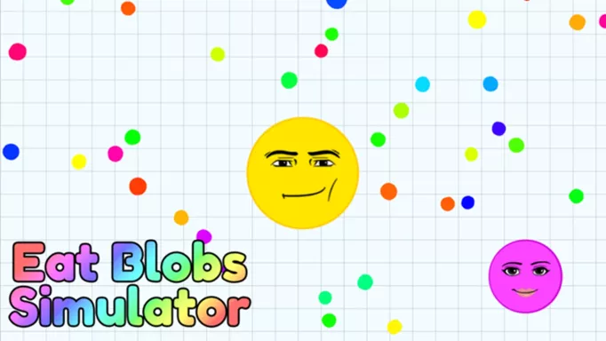 Eat Blobs Simulator key art for the game on Roblox