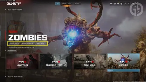 MW3 Zombies Player and Team Limits