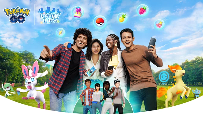 the Pokemon GO Party Play promo image