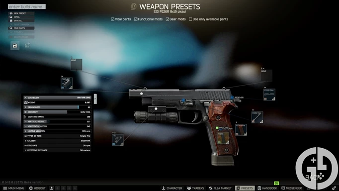 Image showing you the exact preset to complete Gunsmith Part 9 in Escape from Tarkov