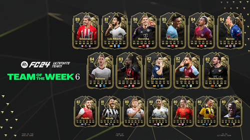 Image of the TOTW 6 players in EA FC 24