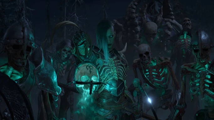 a screenshot of the Diablo 4 Necromancer trailer