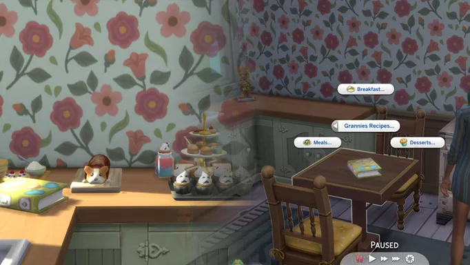 The Grannies Cookbook Mod shown in The Sims 4
