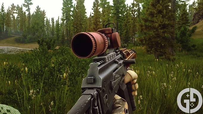 Image of the Vortex Razor with the DeltaPoint Reflex on top in Escape from Tarkov