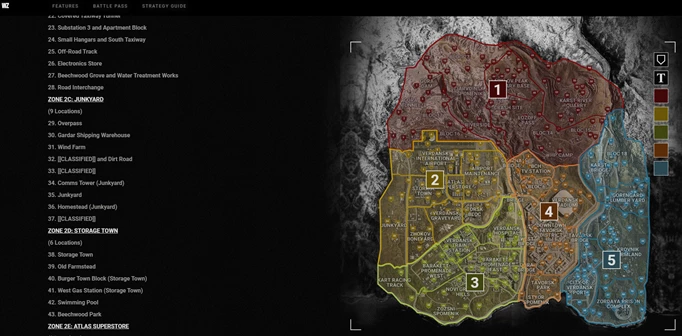 Classified areas in Warzone
