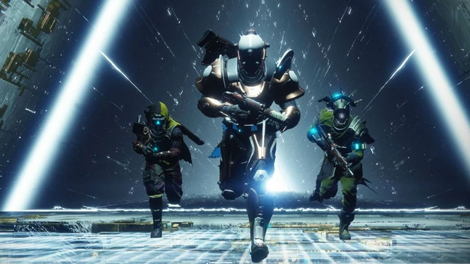 Destiny 2 Build Crafting: some Guardians charging, in armour