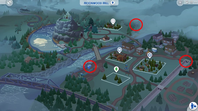 Underground Tunnel locations in The Sims 4 Werewolves
