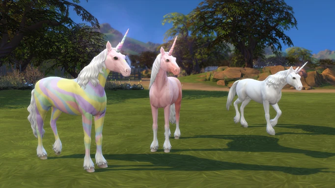 Picture of Unicorns in The Sims 4 Horse Ranch