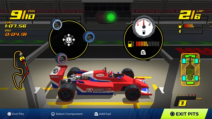A look at the pitstop mini game in New Star GP.