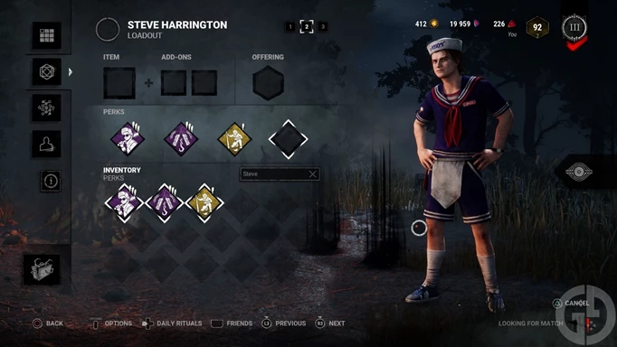 Steve Harrington and his unique Perks, Babysitter, Camaraderie and Second Wind in Dead by Daylight