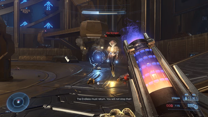 Halo Infinite Harbinger boss fight in-game