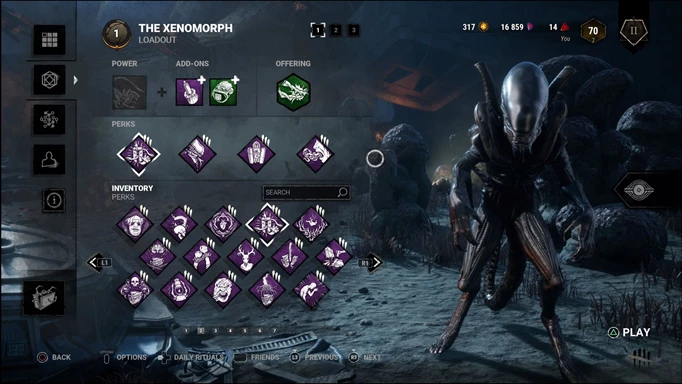 The No Locker is Safe build, one of the best builds for The Xenomorph in Dead by Daylight