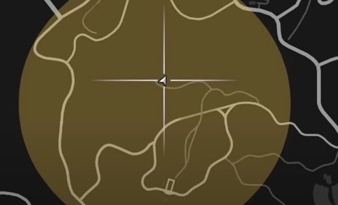 a map of the GTA Online Treasure Hunt location 3