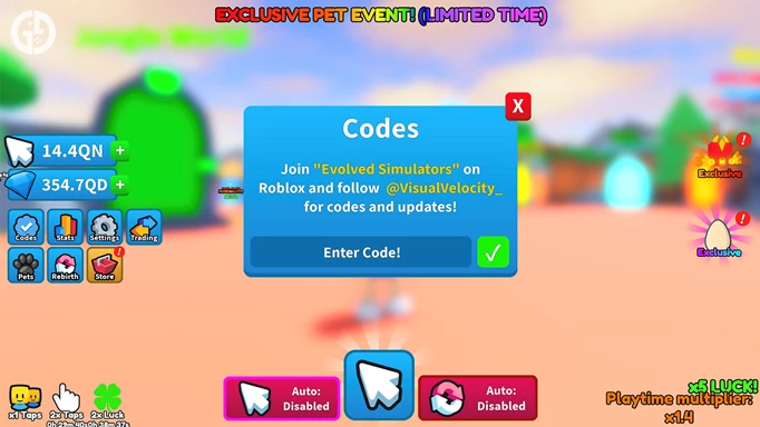 Redeeming codes in Tapping Fantasy